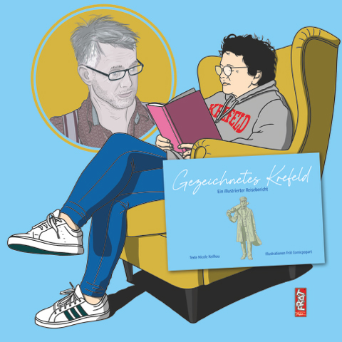 Illustrator „Frät“ bei Lesung im Seidenmuseum