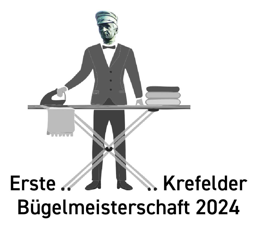 „Meister Ponzelar“ höchst selbst hat eine Urkunde zertifiziert, die der Preisträger der 1. Krefelder Bügelmeisterschaft erhält.